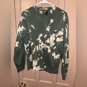 Nike Green Tie Dye Pullover Sweater Small